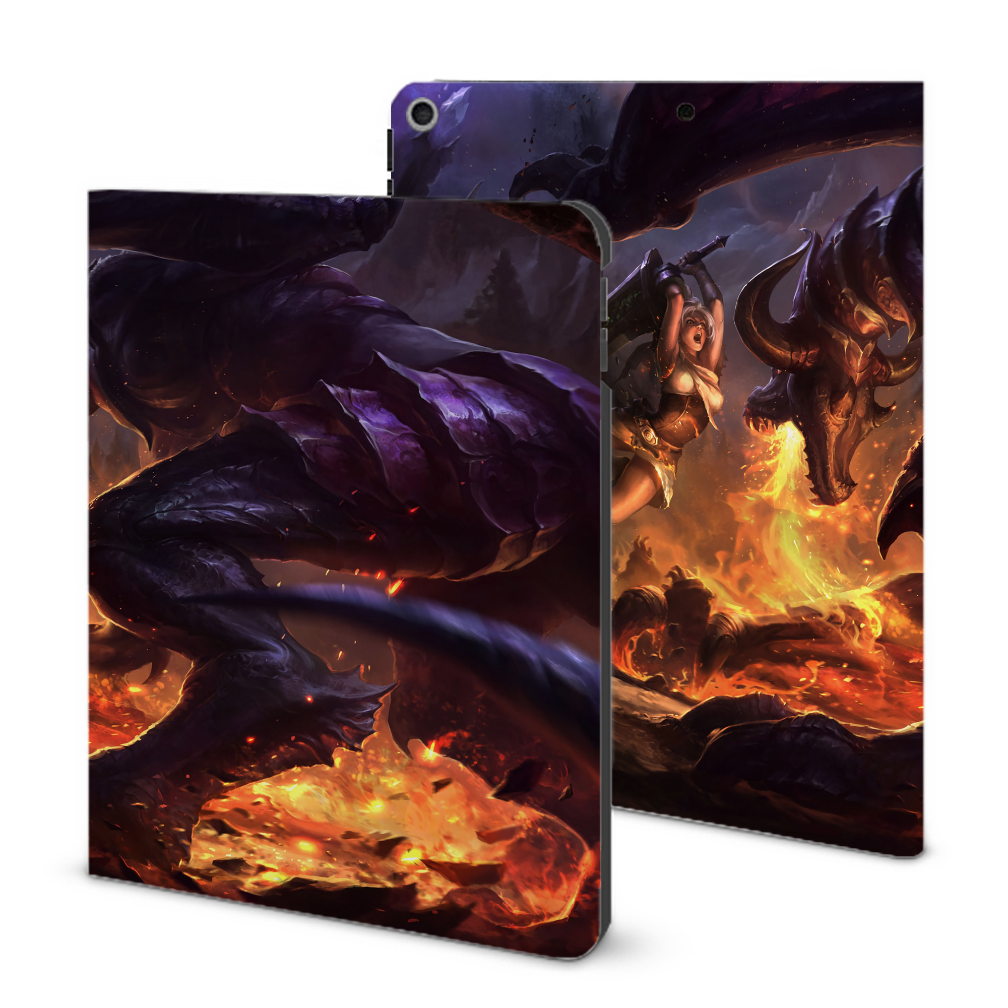 （画像用） リーグ・オブ・レジェンド League of Legends LOL IPad ケース ブック型 PUレザー TPU 耐衝撃 軽量 薄型 ペン収納なし 全面保護 IPad 各モデル対応
